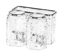 Porte-Brosse à Dents Mural, Porte-Brosse à Dents ondulé, Ensemble de gobelets for Bain de Bouche, étagère de Rangement for Peignes et cosmétiques, Accessoires de Salle de Bain(Clear Double Cup)