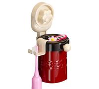 Porte-brosse à dents mural pour salle de bain, porte-objets domestiques avec ventouses sans perçage | Porte-brosses à dents et verres de salle de bain | pour voyage maison travail école dortoir