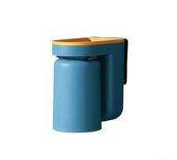 Porte-brosse à dents mural sans perforation avec porte-gobelet de bain de bouche en polypropylène offrant une solution de rangement organisée et résistante à l'humidité pour salle de bain (bleu)