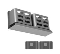 Porte-Brosse à Dents Porte-Brosse à Dents Mural Auto-adhésif, Support de Rangement Dentifrice Salle Bains, Peigne en Alliage Tasse de Bain Bouche réutilisable(Gray)