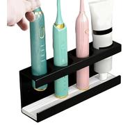 Porte-brosse à dents pour salle de bain - Fixation murale sans perçage avec base en diatomite - Support mural pour dentifrice, douche, maison, appartement, bureau, dortoir, hôtel