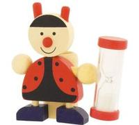 Porte brosse à dents Sablier coccinelle en bois pour Enfant
