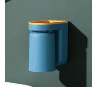 Porte-brosse à dents sans perforation pour bain de bouche Gobelet à brosse à dents 5 x 7 cm Convient pour salle de bain * Fabriqué en matériaux que vous pouvez acheter en toute confiance (bleu)