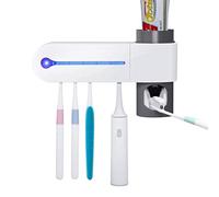 Porte-brosse à dents stérilisateur. Nettoyeur de brosse à dents antibactérien avec distributeur automatique de dentifrice