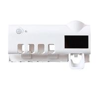 Porte-Brosse à Dents, Support Mural sans perceuse, Porte-Brosse à Dents Intelligent à économie d'énergie pour Les Voyages et la Famille (Blanc)