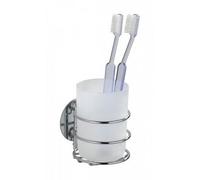 Porte Brosse à Dents - WENKO - Turbo-Loc® - Fixation sans perçage - Acier - Plastique - Blanc brillant