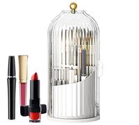 Porte-brosse avec couvercle,Organisateur de porte-pinceaux de maquillage rotatif 360 anti-poussière avec couvercle | Organisateur de pinceaux de maquillage pour vanité, organisateur de maquillage