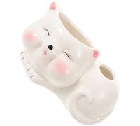 Porte-Brosse Mignon Dents à Blanche Céramique Chat
