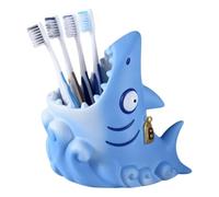 Porte-Brosse Requin Mignon - Organisateur De Rangement Compact en Résine 3D, Accessoires De Salle De Bain sur Le Thème du Requin | Porte-Brosse À Dents Mignon pour, Garçons, Filles, Adultes, M