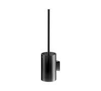 Porte-Brosse WC à Coller ou à percer KEUCO, Made in Germany, en métal, Noir Mat et Cristal véritable, kit de Collage Inclus, pour Salle de Bains ou WC, Fixation Murale, Rose