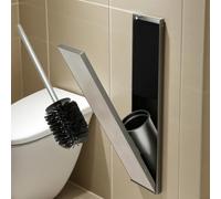 Porte-brosse WC encastré en acier inoxydable 304 avec fermeture élastique - Design invisible pour un nettoyage facile, idéal pour la rénovation de salle de bain et les hôtels