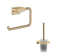 Porte-brosse WC HANSGROHE AddStoris + Porte-papier WC bronze brossé