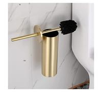 Porte-brosse WC mural en acier inoxydable 304 doré brossé pour salle de bain pour la maison ou le bureau
