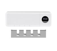 Porte-brosses à dents pour salle de bain, support mural UVC avec affichage numérique, 7 x 4 cm, organiseur de rangement rechargeable, fonction de séchage à l'air, accessoires de salle de bain pour la
