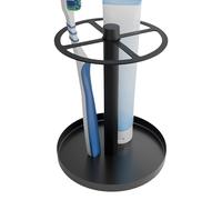 Porte-Brosses À Dents - Support À 4 Compartiments | Porte-Brosses et Dentifrice avec Un Bac de Gouttière | pour Accessoires Salle De Bain Évier Douche Meuble Vanité