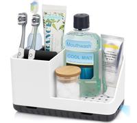 Porte Brosses à Dents, Support Brosse a Dent Electrique, Organisateur Salle De Bain, Détachable pour La Support Salle De Bain avec Drainage pour La Famille, Les Enfants (White)