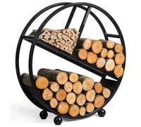 Generique Porte-bûches Diego – Rond d'intérieur en acier noir Ø 80 cm