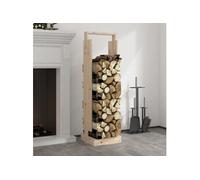 Vidaxl Porte-Bûches 33,5x30x110 Cm Bois Massif De Pin Multicolore