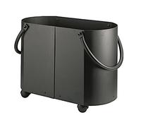 Porte-bûches à roulettes Jarvik Noir Edilinox