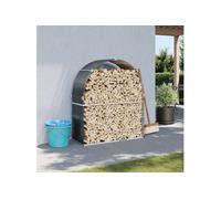 vidaXL Porte-bûches anthracite 120x45x140 cm acier galvanisé Gris