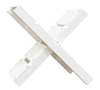 Porte-bûches blanc en pin massif - 47 x 39,5 x 48 cm - Étagère à bûches avec bonne ventilation - Panier à bois pratique pour cheminée, accessoires de four, rangement et ordre à l'intérieur