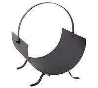 Porte-bûches Design en métal Noir