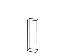 Porte-bûches Kwadrat Steele, Designer Patrick De Vriendt, 30x100x20 cm