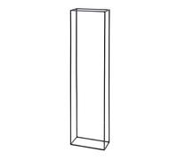 Porte-bûches Kwadrat Steele, Designer Patrick De Vriendt, 40x150x20 cm