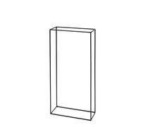 Porte-bûches Kwadrat Steele, Designer Patrick De Vriendt, 60x120x25 cm