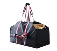 Porte-bûches pour bois de chauffage, sac étanche avec sangle et poignées en tissu Oxford 600D robuste pour poêle, cheminée, camping en plein air