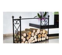 Porte Bûches Rectangulaire En Acier Noir "aldi" 60x90x25 Cm