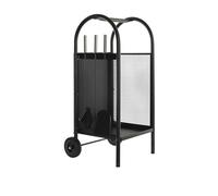 Porte-bûches Sannover avec accessoires roulettes