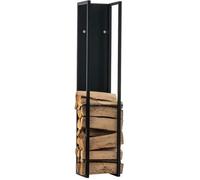 Porte-bûches - Spark - Noir mat - 100 cm - Métal - Rangement bois de cheminée