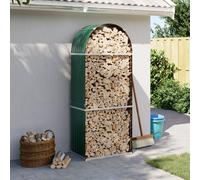 vidaXL Porte-bûches vert 120x45x100 cm acier galvanisé