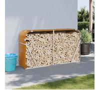 Porte-bûches - VIDAXL - 180x45x100 cm - Acier galvanisé - Marron clair
