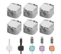 Porte-CâBle MagnéTique Pour CâBle De Charge,Porte-CâBle MagnéTique, Porte-CâBle Auto-AdhéSif, Porte-CâBle Auto-AdhéSif Pour Bureau, Table De Chevet (Blanc)