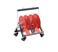 Porte-câbles à axe unique, distributeur de fils à roulettes portable, solution de stockage de qualité industrielle commerciale pour la gestion des fils électriques et des câbles