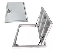Porte cachée de cave à vin - Trappe d'accès au sol encastrée pour sous-sol/rampe, entrée en acier robuste avec ventouse (85,1 x 60,9 cm)