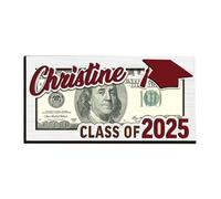 Porte-Cadeaux Diplôme 2025, Boîte en Bois pour Carte de Félicitations et Argent, Organisateur Double Épaisseur pour Adolescents Famille Amis Accessoires de Fête et Cadeaux
