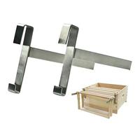 Porte-cadres d'abeilles, 2pcs 8,5 pouces en acier inoxydable Stand de ruche, 5 porte-trame de ruche à capacité complète, support de support d'apiculture pour apiculteur