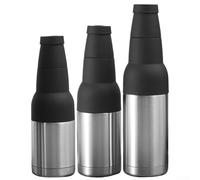 Porte-canettes 3 en 1 en acier inoxydable avec isolation sous vide double couche et fonction d'ouverture de cola intégrée (410 ml)