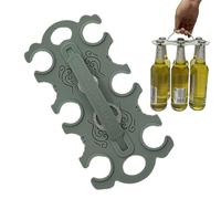 Porte-Canettes pour Bières - Transporteur Boissons 6 Canettes Réutilisable Pratique | Support Réutilisable avec Ouvre-Bouteille pour Barbecue Apéritif Camping Pique-Nique Événement