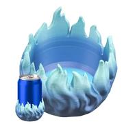 Porte-Canettes pour Boissons | Conteneur Décoratif Imprimé en 3D,Design Flamme Bleue Porte-Canette Isotherme | pour Fête Canettes et Bouteilles Mince 355ml