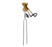 Porte-Canne à Pêche Orientable Antidérapant pour Canne Mer et Carnassier | Installation au Sol Amovible, Nylon Renforcé et Acier, Usage Extérieur, Accessoires Pêche, Couleur Or