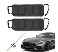 Porte Canne À Pêche pour Voiture | Support Organisateur De Transport 2 Pièces,Sac avec Fixation De Matériel De Pêche,pour Rangement Accessoires Moulinet Garage Voiture Camion