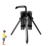 Porte-Canne à pêche - Support de Sol en d'aluminium pour Cannes | Organisateur de Polaires de pêche Pliable, Support Portable pour 3 Cannes, idéal pour Les garages, Bateaux Marins et espaces