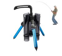 Porte-Canne à pêche - Support de Sol en d'aluminium pour Cannes | Organisateur de Polaires de pêche Pliable, Support Portable pour 3 Cannes, idéal pour Les garages, Bateaux Marins et espaces