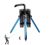 Porte-Canne à pêche - Support de Sol en d'aluminium pour Cannes | Organisateur de Polaires de pêche Pliable, Support Portable pour 3 Cannes, idéal pour Les garages, Bateaux Marins et espaces