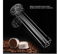 Porte-capsule rotatif - Nespresso - Modèle chromé - Grande capacité - 40 capsules - Base rotative 360°