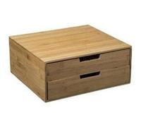 Porte capsules "2 tiroirs" 34cm naturel G